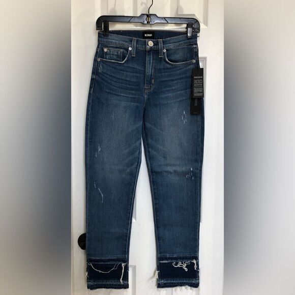 HUDSON - NWT L Sz 25 - Zoeey Straight-Leg Double Step Cropped Jean -Social Grace - Picture 3 of 16